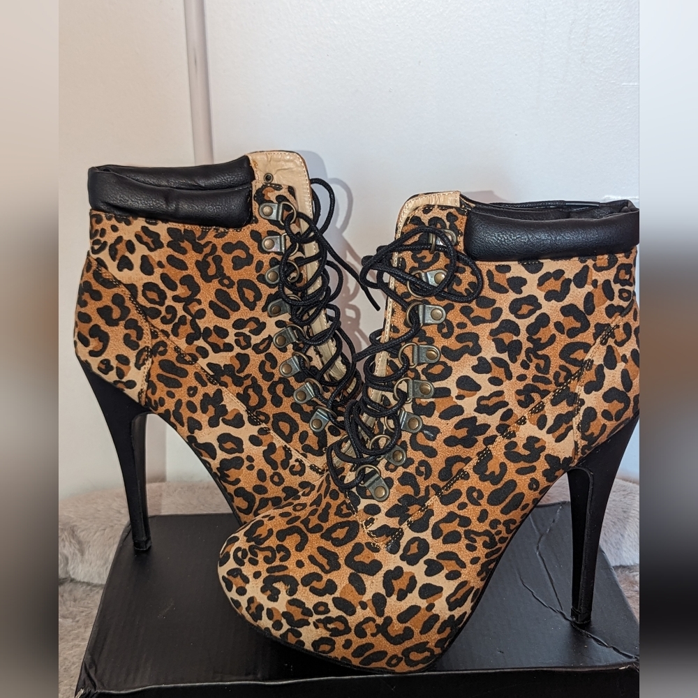High Heel Platform Ankle Boots